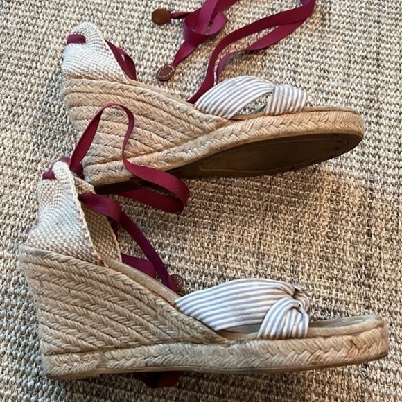 J Crew Espadrille Wedges with Ankle Wrap - Picture 3 of 4